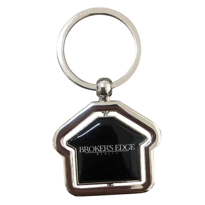 Spinning House Metal Keychain - Promo Direct Now