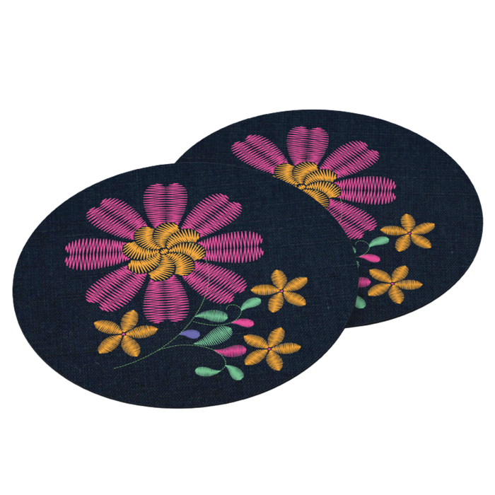 Cotton & Linen Embroidered Coasters - Promo Direct Now