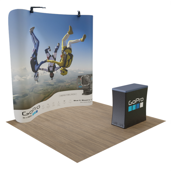 Zip Up Display Curved 10 ft - Promo Direct Now