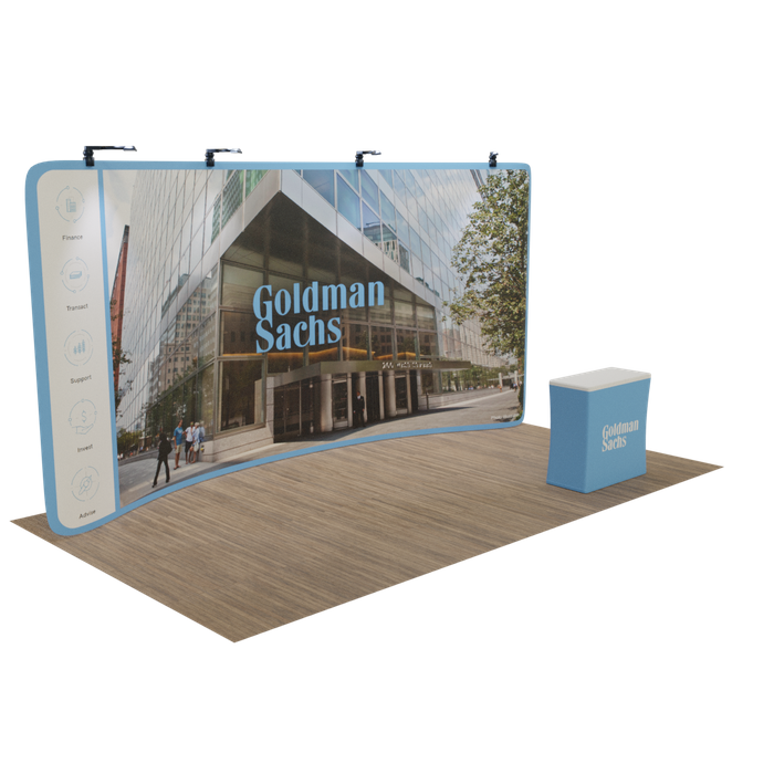 Zip Up Display Curved 20 ft - Promo Direct Now