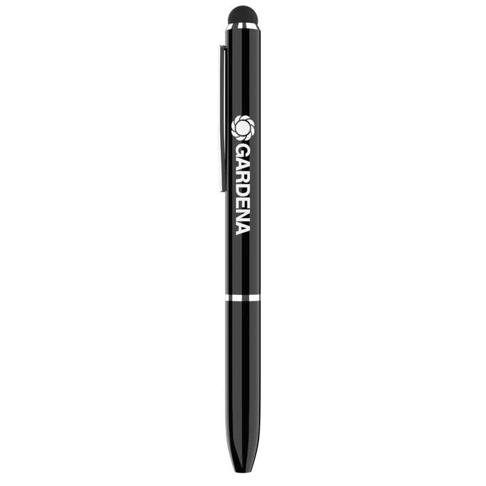 Slim Black Retractable Stylus Ball Pen - Promo Direct Now