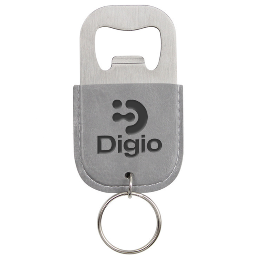 Leather Bottle Opener Keychain - Promo Direct Now
