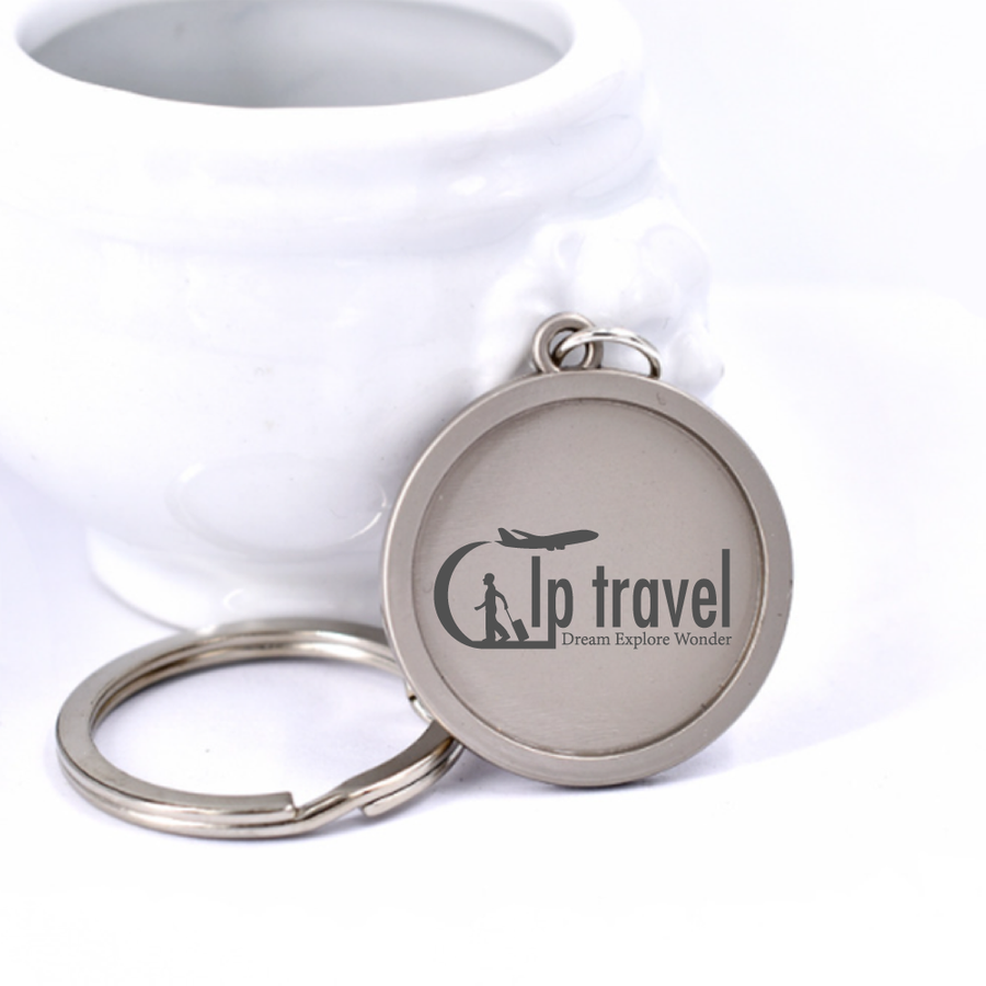 Lively Round Drop Metal Keychain - Promo Direct Now