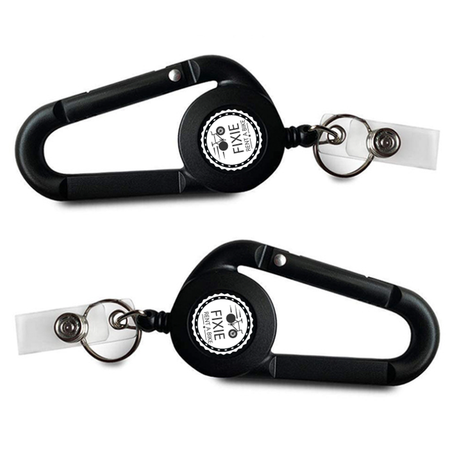 Carabiner Clip Badge Reel Keychain - Promo Direct Now
