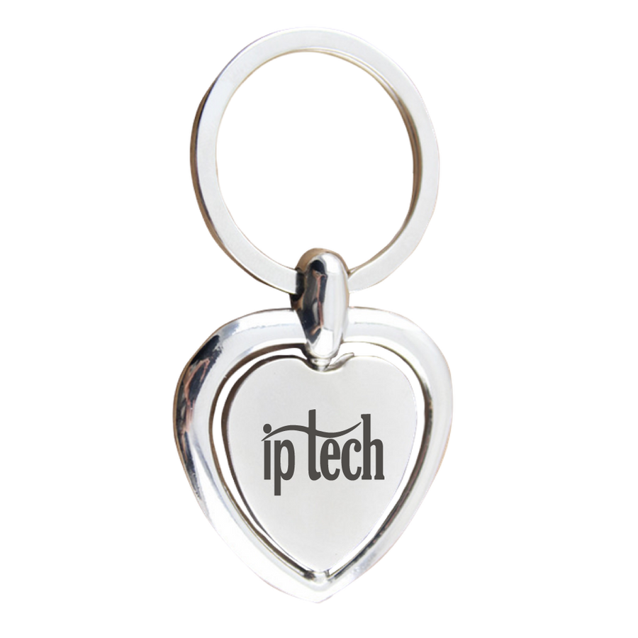 Spinning Heart Metal Keychain - Promo Direct Now