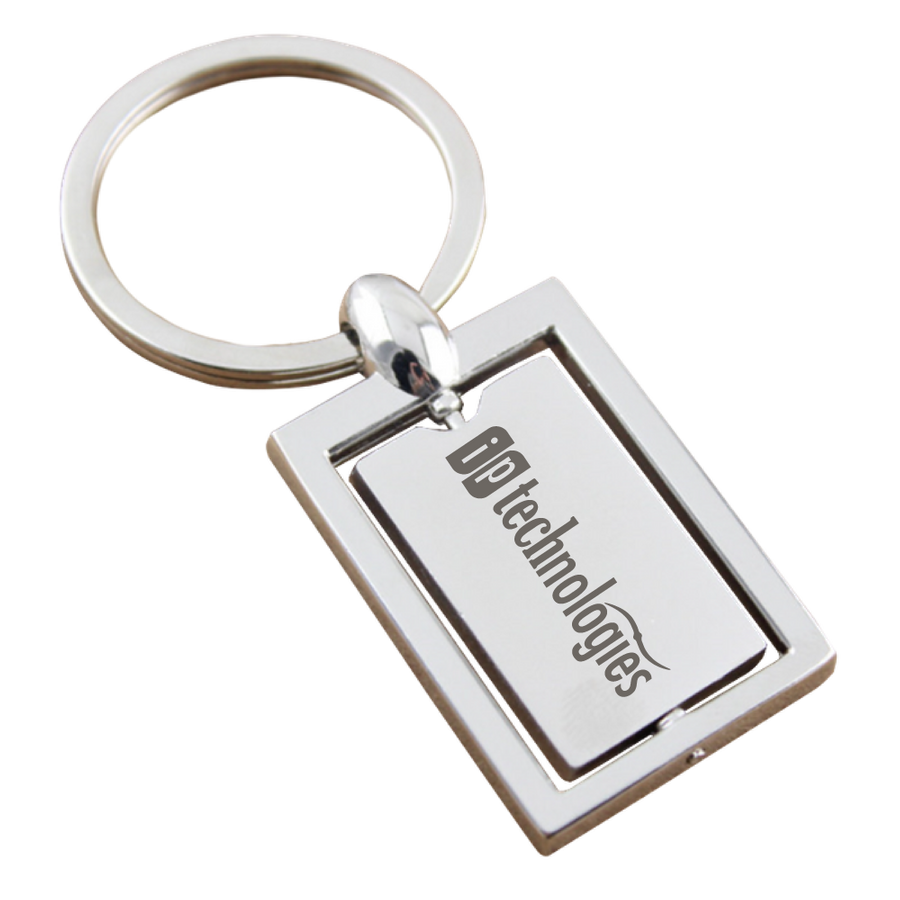 Spinning Square Metal Keychain - Promo Direct Now