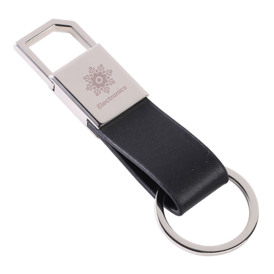 Sturdy Ring Leather Keychain - Promo Direct Now