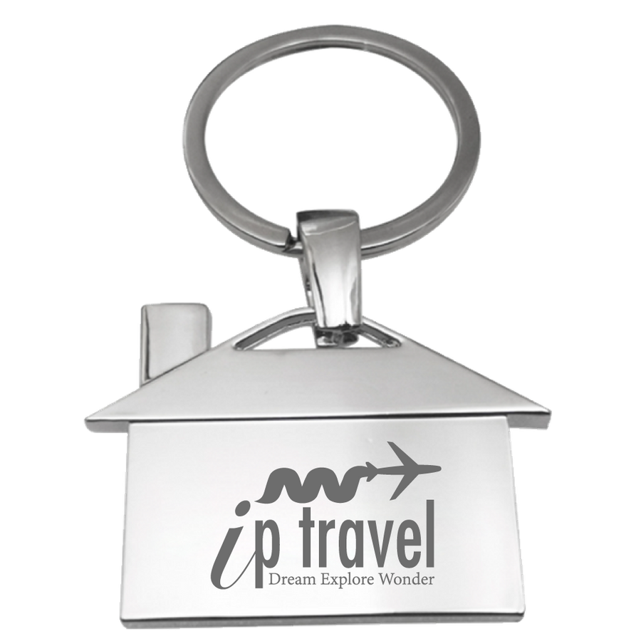 House-Shaped Metal Keychain - Promo Direct Now