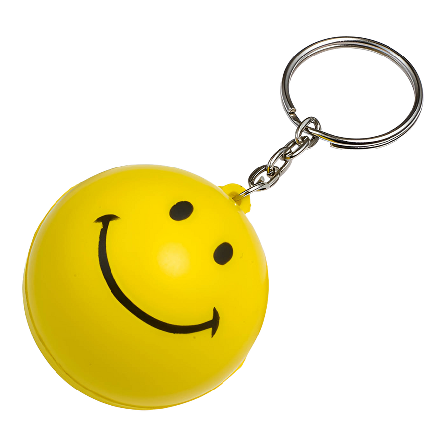 Smiley Stress Ball Keychain - Promo Direct Now