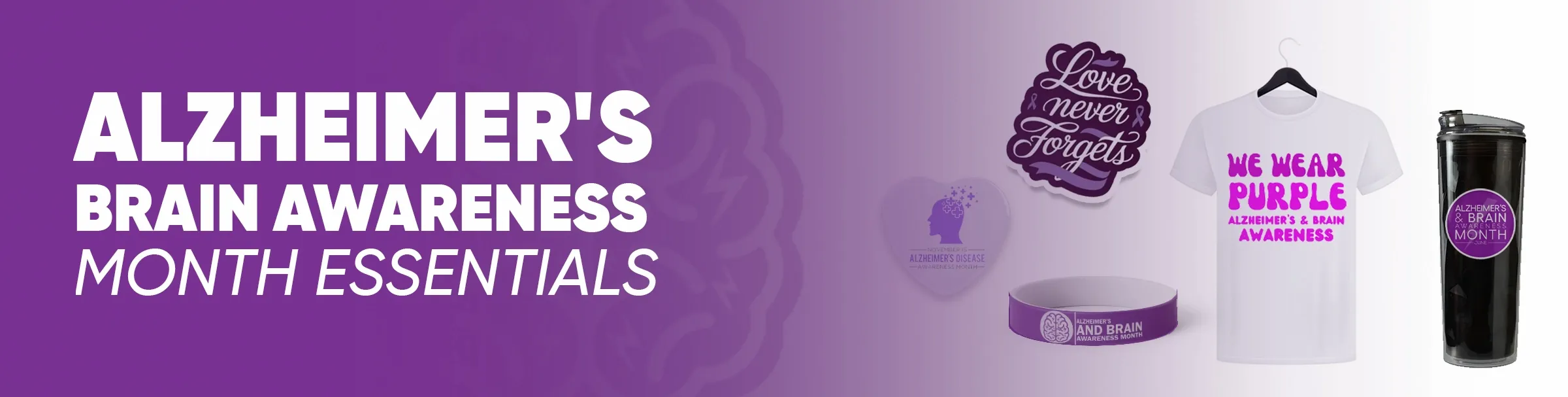 CustomApronsNow.Com Alzheimer's Brain Awareness Month