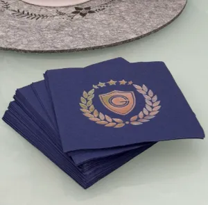 CustomApronsNow.Com - Custom Foil Stamped Beverage Napkin