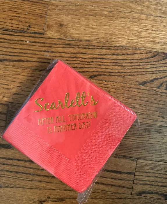 CustomApronsNow.Com - Custom Foil Stamped Beverage Napkin