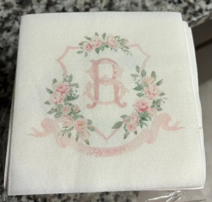 CustomApronsNow.Com - Custom Linen Beverage Napkin