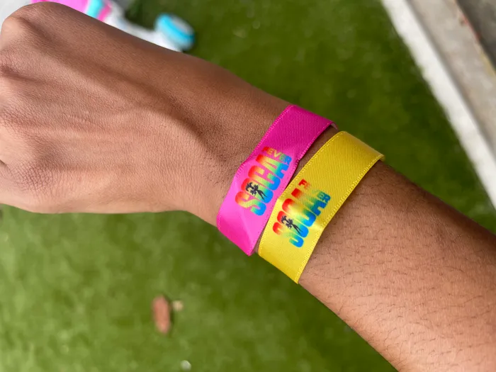 TableCoversNow.Com - Full Color Satin Cloth Wristbands