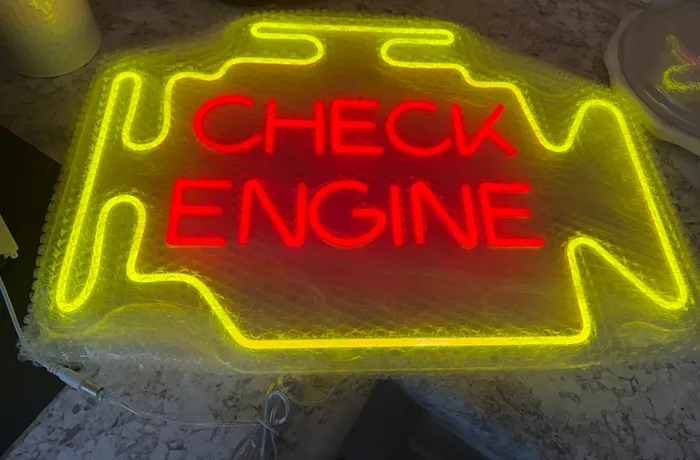 TableCoversNow.Com - Check Engine Neon Sign