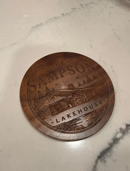 CustomApronsNow.Com - Custom Handmade Walnut Coaster