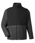 CORE365 Men's Journey Summit Hybrid Full-Zip Heather Charcoal/ Black