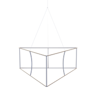 A 2D line drawing of a cube, creating an optical illusion where the cube appears both inward and outward, against a plain background. There is no text.