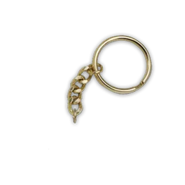 Gold Split Ring + Short Chain Gold Split Ring + Short Chain