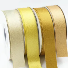 Gold/Silver Purl Double Face Satin Ribbon - Table Covers Now