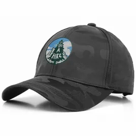 Dark Camou Polyester Baseball Cap - Custom Aprons Now