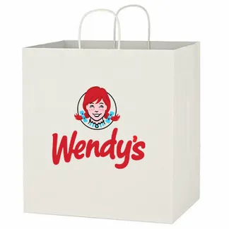 Custom Kraft White Paper Bag - Table Covers Now