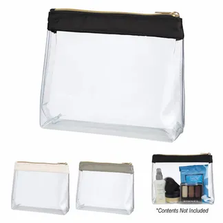 Advertising Sadie Satin Clear Cosmetic Bags - Table Covers Now