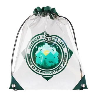 Custom Clear Drawstring Bag - Table Covers Now
