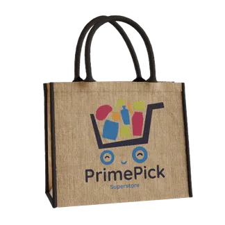 Custom Large Jute Tote - Table Covers Now