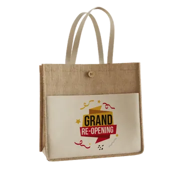 Jute Tote Bags - Custom Aprons Now