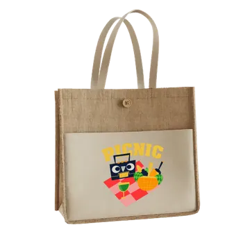 Jute Tote Bags - Custom Aprons Now