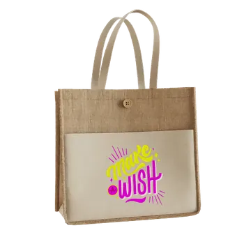 Jute Tote Bags - Custom Aprons Now