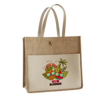 Jute Tote Bags - Custom Aprons Now