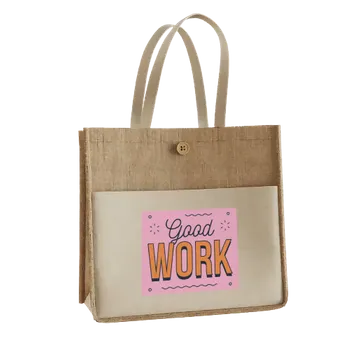 Jute Tote Bags - Custom Aprons Now