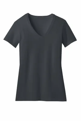 District Women's Perfect Blend CVC V-Neck Tee. DM1190L