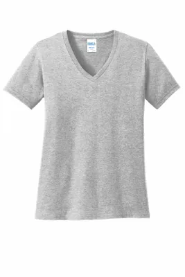 Port & Company Women's Core Cotton V-Neck Tee. LPC54V