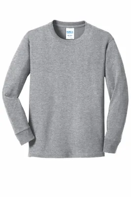 Port & Company Youth Long Sleeve Core Cotton Tee. PC54YLS