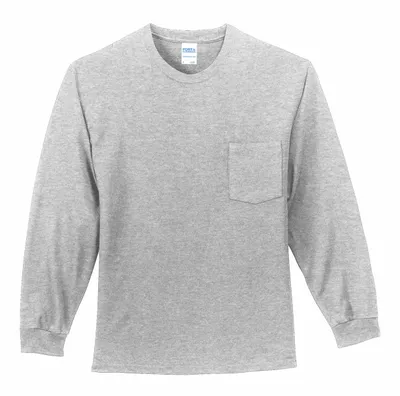 Port & Company Long Sleeve Essential Pocket Tee. PC61LSP