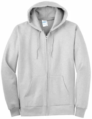Port & Company Essential Fleece Full-Zip Hooded Sweatshirt. PC90ZH