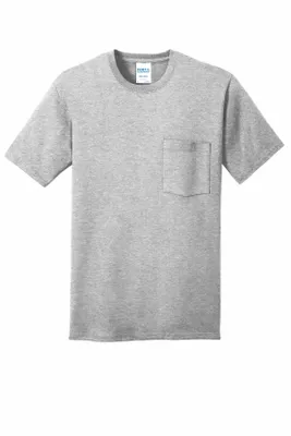 Port & Company Core Cotton Pocket Tee. PC54P