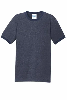 Port & Company Core Cotton Ringer Tee. PC54R
