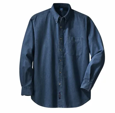 Port & Company - Long Sleeve Value Denim Shirt. SP10