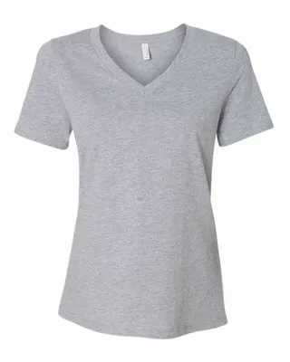 Bella + Canvas Ladies' Relaxed Heather CVC Jersey V-Neck T-Shirt