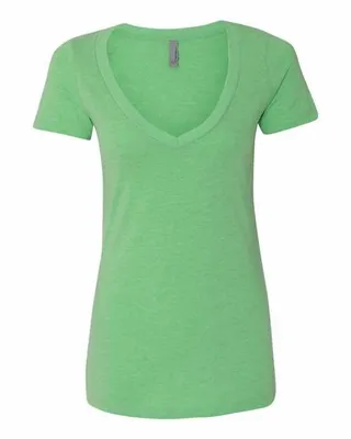 Next Level Apparel Ladies' CVC Deep V-Neck T-Shirt