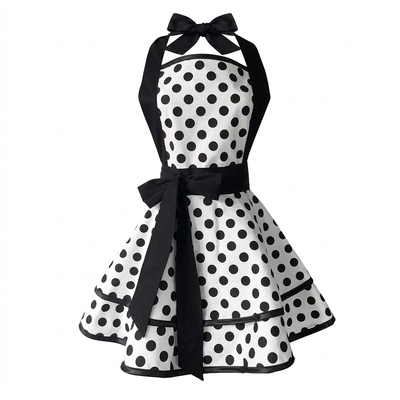 White with Black Polka Dots