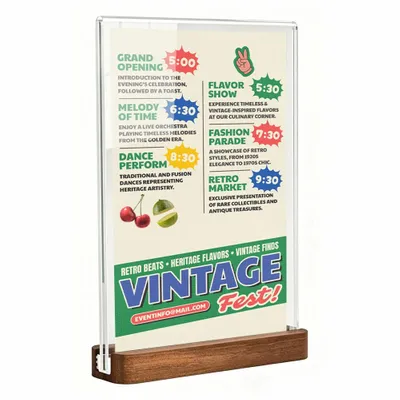 Sapele Wood Desktop Display