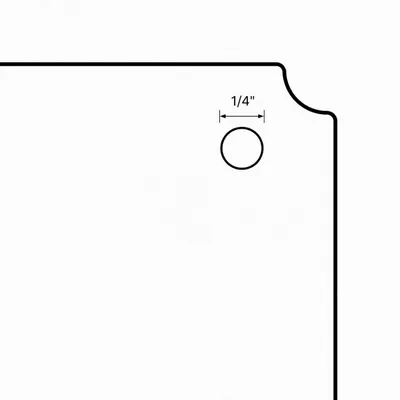 1/4 in.