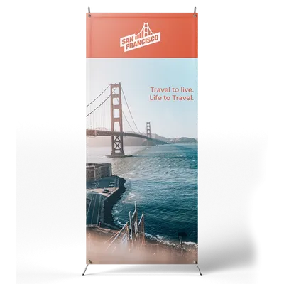 Korean Style X Banner Stands - Custom Aprons Now