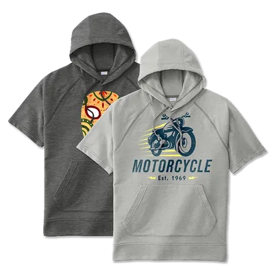 Short Sleeve Pocket Hoodie - Table Covers Now