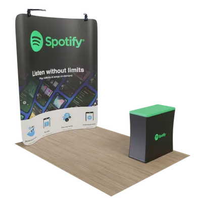 8' x 8' Curved  Zip Up Display